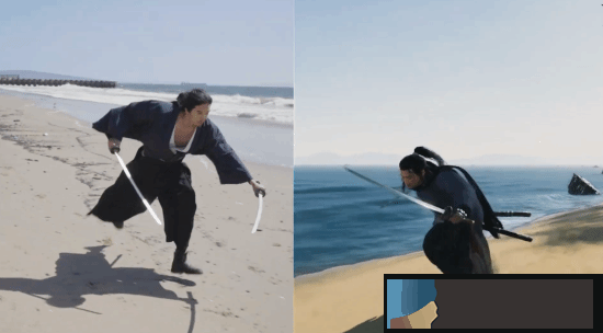 日本演员现实复刻《浪人崛起》战斗：一招一式超还原